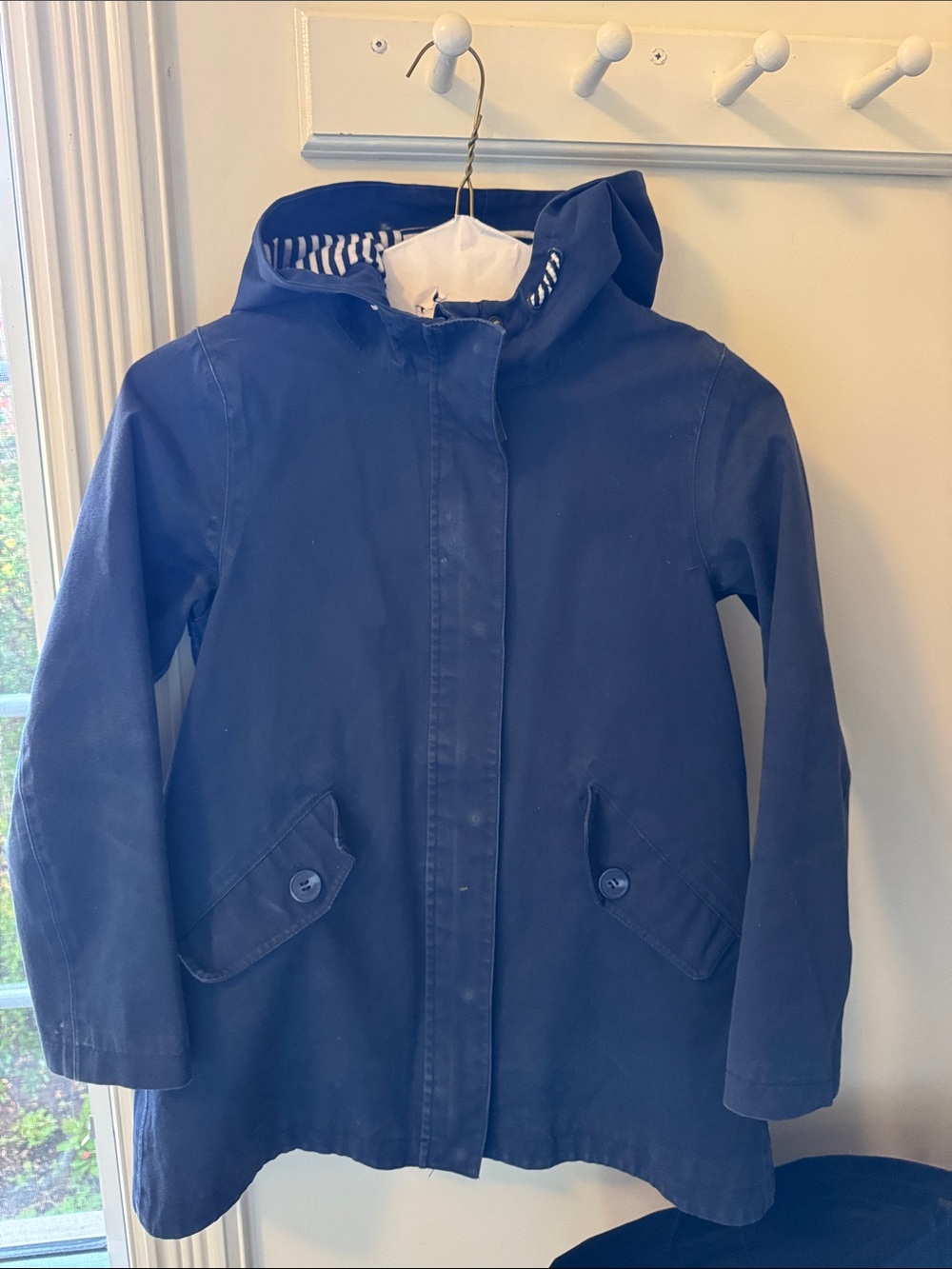 Classic Navy Hooded Raincoat for Kids - Unbranded